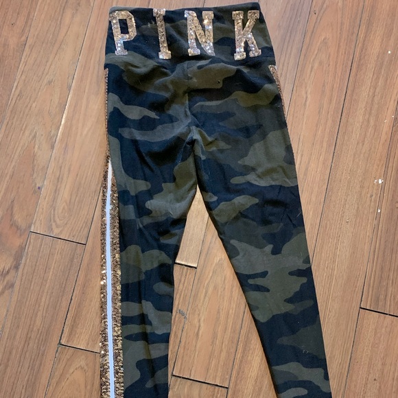 Victoria’s Secret PINK camo BLING leggings - Picture 3 of 4